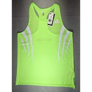 ADIDAS Adizero NYC New York Pro Elite Running Singlet Men's M Lime JY6999